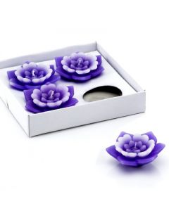 Lotus shape set of 4 Floating Gel candles