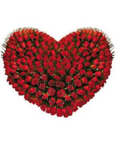 Crazy About You - Arrangement of 50 Red Roses Heart
